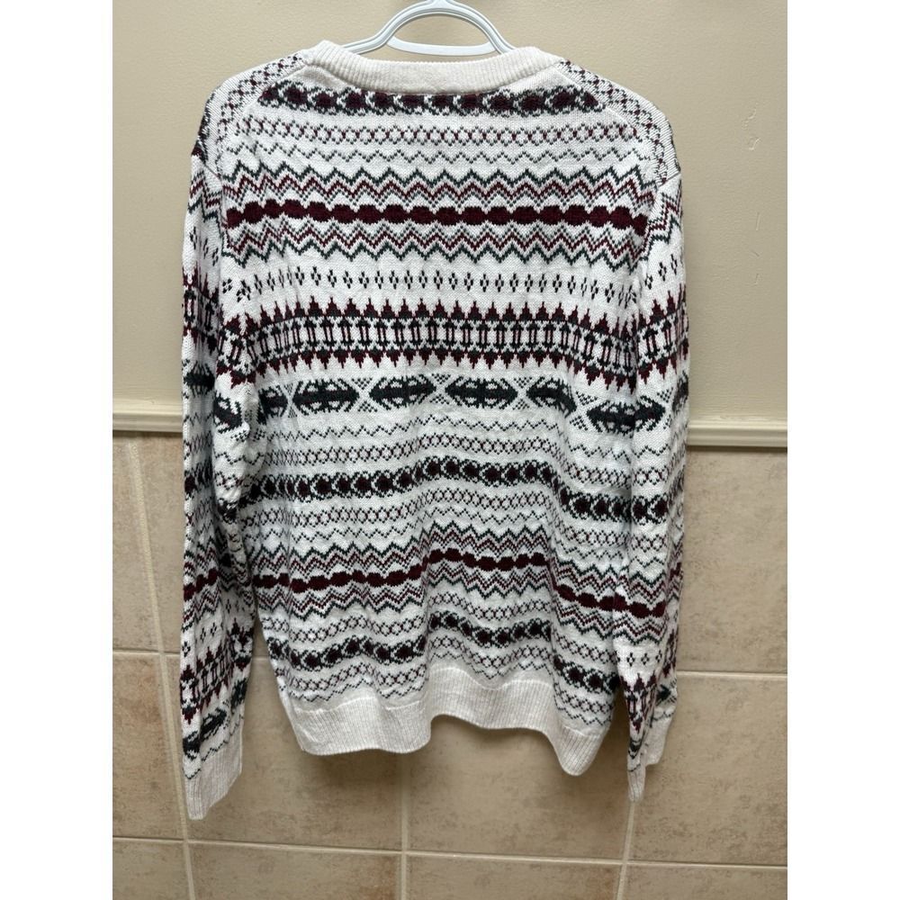 Croft & Barrow Fair Isle Crew Neck Heavy Knit Sweater. Multicolor. Men's. Sz L - Picture 3 of 12